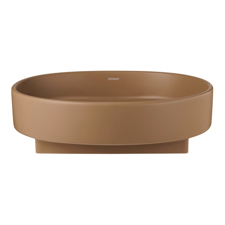 Duravit Lavabo à poser Balcoon 55x45 cm, sans robinet, décalé, argile terre mat