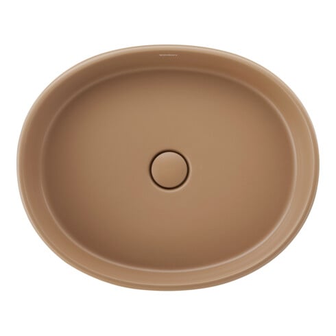 Duravit Lavabo à poser Balcoon 55x45 cm, sans robinet, décalé, argile terre mat