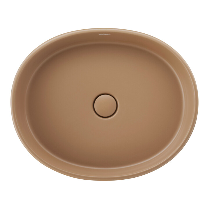 Duravit Lavabo à poser Balcoon 55x45 cm, sans robinet, décalé, argile terre mat
