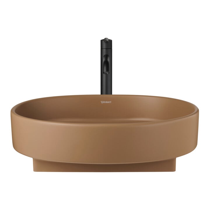 Duravit Lavabo à poser Balcoon 55x45 cm, sans robinet, décalé, argile terre mat