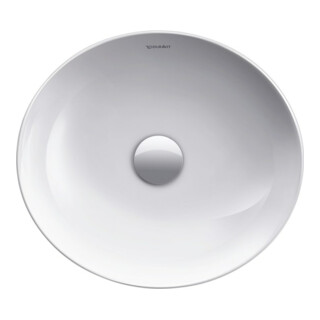 Duravit Lavabo à poser Cape Cod 40x36 cm, sans trop-plein, avec plage robinet, blanc