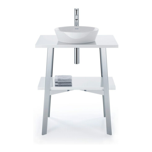 Duravit Lavabo à poser Cape Cod 40x36 cm, sans trop-plein, avec plage robinet, blanc