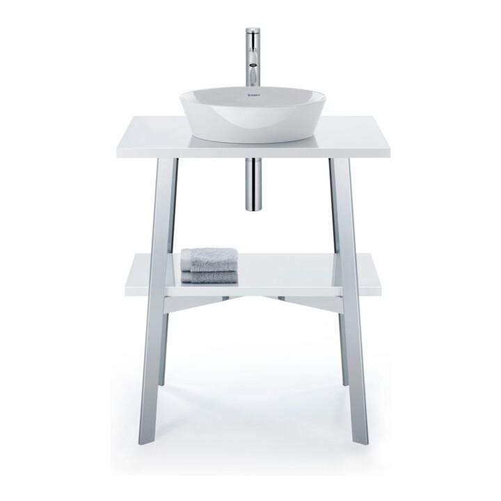 Duravit Lavabo à poser Cape Cod 40x36 cm, sans trop-plein, avec plage robinet, blanc
