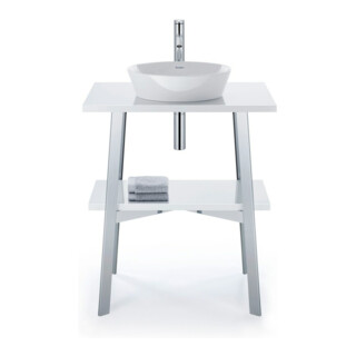 Duravit Lavabo à poser Cape Cod 40x36 cm, sans trop-plein, blanc satin