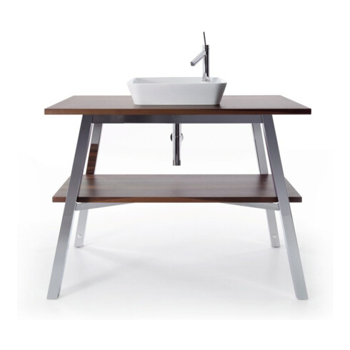 Duravit Lavabo à poser Cape Cod 46x46 cm, avec trou robinet, îlot, sans trop-plein, blanc mat s-matt