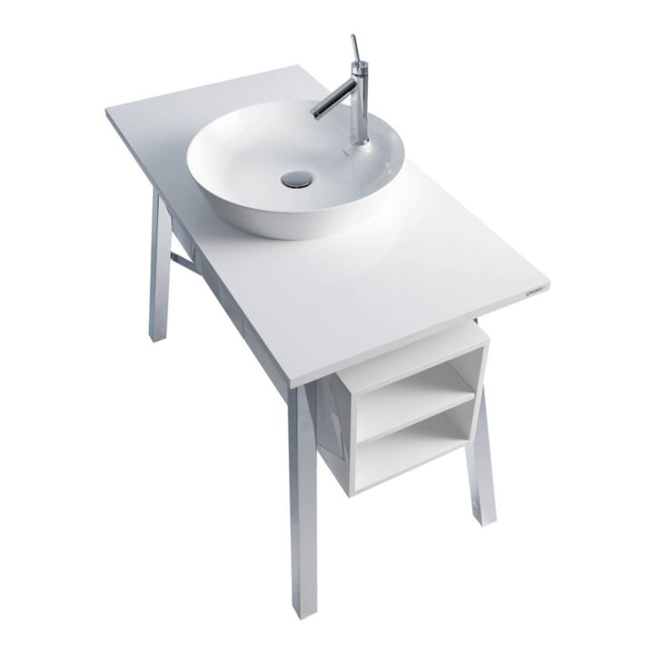 Duravit Lavabo à poser Cape Cod d 48 cm, avec trop-plein, blanc satin mat
