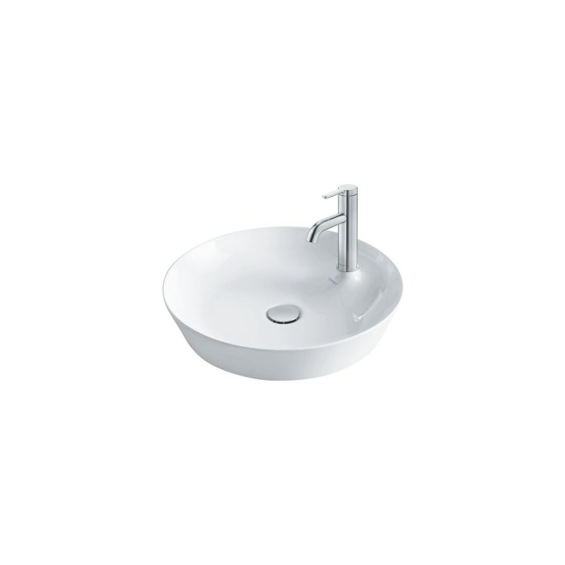 Duravit Lavabo à poser Cape Cod d 48 cm, avec trop-plein, blanc satin mat