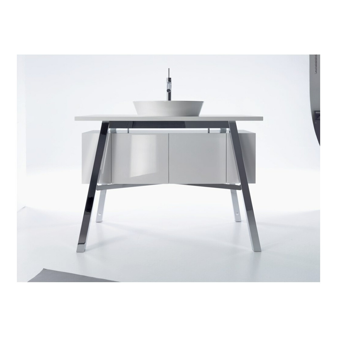 Duravit Lavabo à poser Cape Cod d 48 cm, avec trop-plein, blanc satin mat