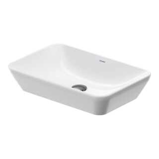 Duravit Lavabo à poser D-Neo 60x40 cm, sans trop-plein, sans perçage, blanc