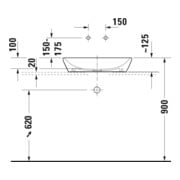 Duravit Lavabo à poser D-Neo 60x40 cm, sans trop-plein, sans perçage, blanc-2