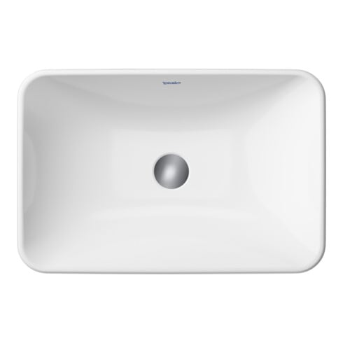 Duravit Lavabo à poser D-Neo 60x40 cm, sans trop-plein, sans perçage, blanc