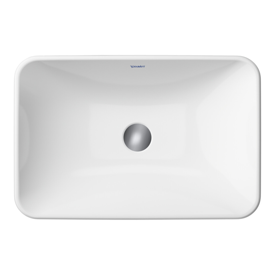 Duravit Lavabo à poser D-Neo 60x40 cm, sans trop-plein, sans perçage, blanc