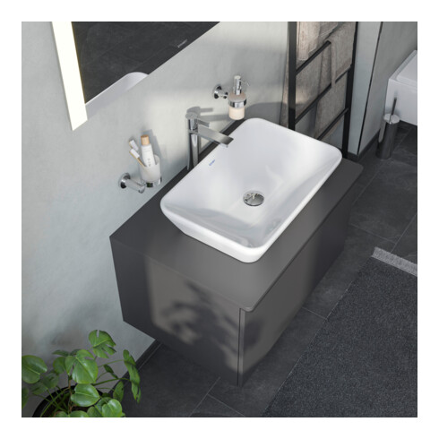 Duravit Lavabo à poser D-Neo 60x40 cm, sans trop-plein, sans perçage, blanc