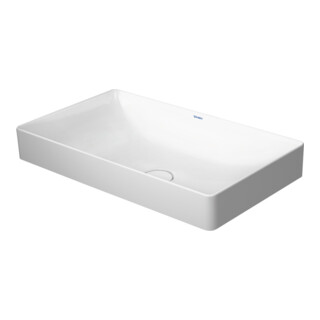 Duravit Lavabo à poser DuraSquare 60x34,5 cm, sans trop-plein, blanc