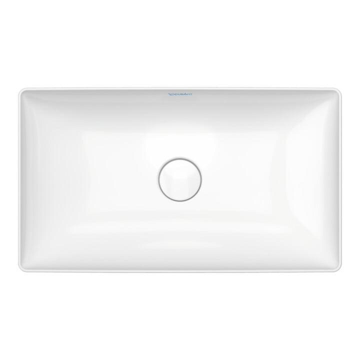 Duravit Lavabo à poser DuraSquare 60x34,5 cm, sans trop-plein, blanc