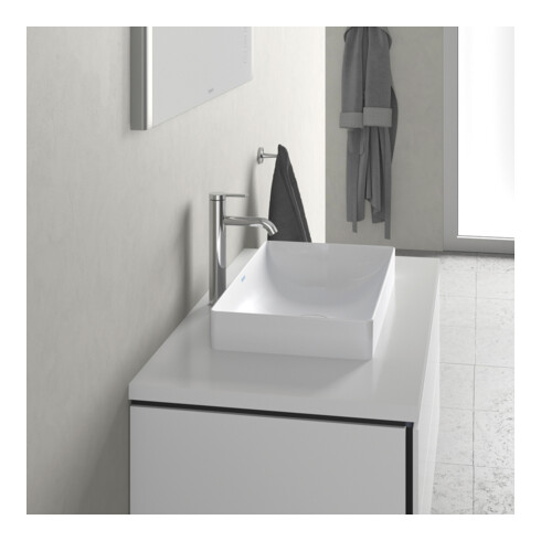 Duravit Lavabo à poser DuraSquare 60x34,5 cm, sans trop-plein, blanc
