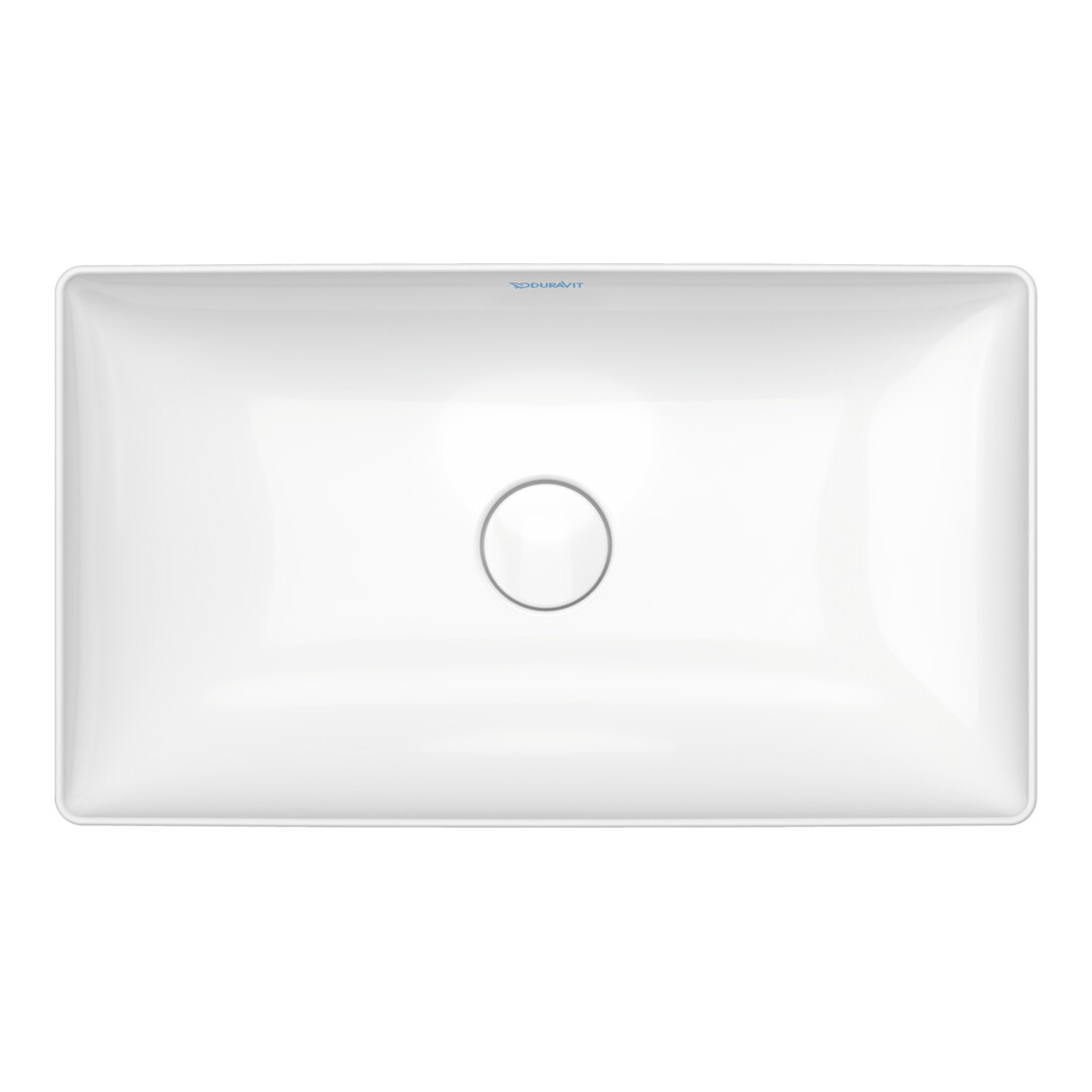 Duravit Lavabo à poser DuraSquare 60x34,5 cm, sans trop-plein, blanc