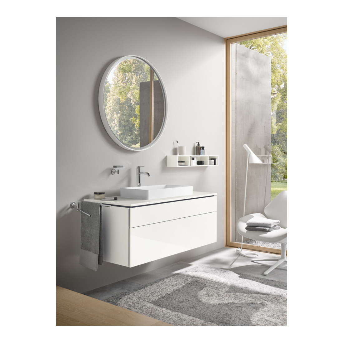 Duravit Lavabo à poser DuraSquare 60x34,5 cm, sans trop-plein, blanc