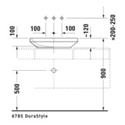 Duravit Lavabo à poser DuraStyle 60x38 cm, fermé, sans trop-plein, blanc-5