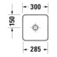 Duravit Lavabo à poser DuroCast + Sivida 30x30 cm, I.Fa w m, ext. Fa gris foncé