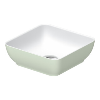 Duravit Lavabo à poser DuroCast + Sivida 30x30cm, I.Fa w m, Ext. Fa vert pâle ma