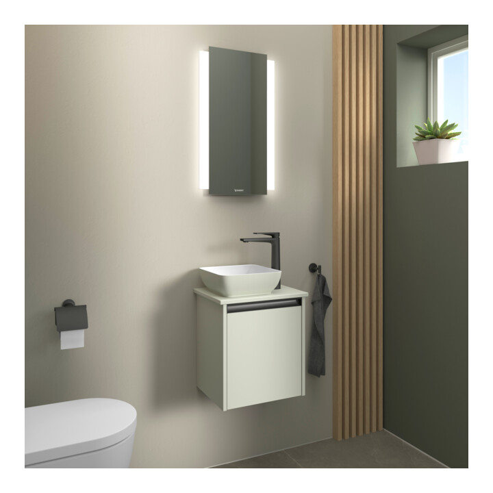 Duravit Lavabo à poser DuroCast + Sivida 30x30cm, I.Fa w m, Ext. Fa vert pâle ma