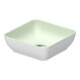Duravit Lavabo à poser DuroCast + Sivida 30x30cm, vert pâle, extérieur blanc mat-1