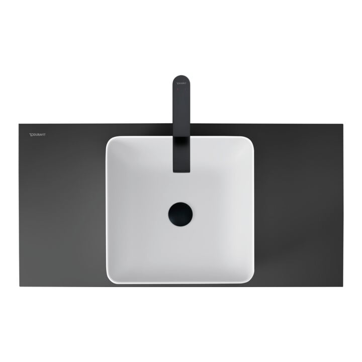 Duravit Lavabo à poser DuroCast + Sivida 40x40 cm, I.Fa w m, ext. foncé