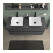 Duravit Lavabo à poser DuroCast + Sivida 40x40 cm, I.Fa w m, ext. foncé-5