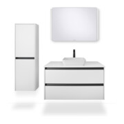 Duravit Lavabo à poser DuroCast + Sivida 40x40cm, blanc mat soyeux-4