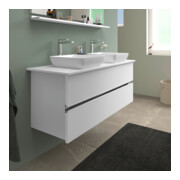 Duravit Lavabo à poser DuroCast + Sivida 40x40cm, blanc mat soyeux-5