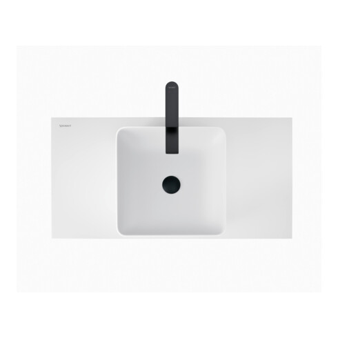 Duravit Lavabo à poser DuroCast + Sivida 40x40cm, blanc mat soyeux
