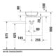 Duravit Lavabo à poser DuroCast + Sivida d 30 cm, I.Fa vert pâle m, Auß.Fa blanc m