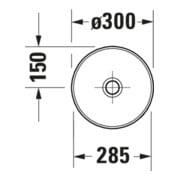 Duravit Lavabo à poser DuroCast + Sivida d 30 cm, I.Fa vert pâle m, Auß.Fa blanc m-5
