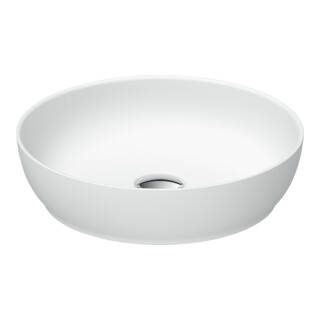 Duravit Lavabo à poser DuroCast + Sivida d= 40 cm, blanc mat soyeux