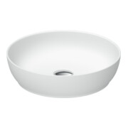 Duravit Lavabo à poser DuroCast + Sivida d= 40 cm, blanc mat soyeux