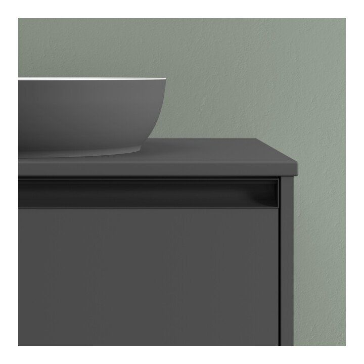 Duravit Lavabo à poser DuroCast + Sivida d 40 cm, I.Fa w m, Couleur ext. gris foncé
