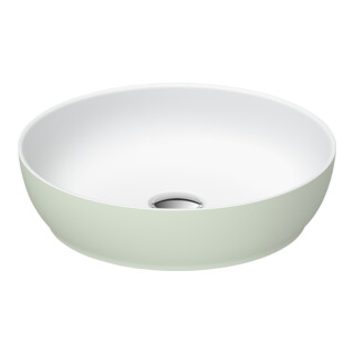 Duravit Lavabo à poser DuroCast + Sivida d 40 cm, I.Fa w m, Couleur ext. vert pâle ma