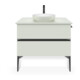 Duravit Lavabo à poser DuroCast + Sivida d 40 cm, I.Fa w m, Couleur ext. vert pâle ma