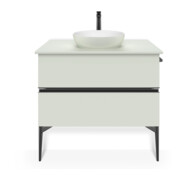 Duravit Lavabo à poser DuroCast + Sivida d 40 cm, I.Fa w m, Couleur ext. vert pâle ma-2