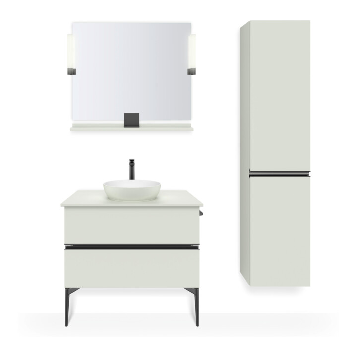 Duravit Lavabo à poser DuroCast + Sivida d 40 cm, I.Fa w m, Couleur ext. vert pâle ma