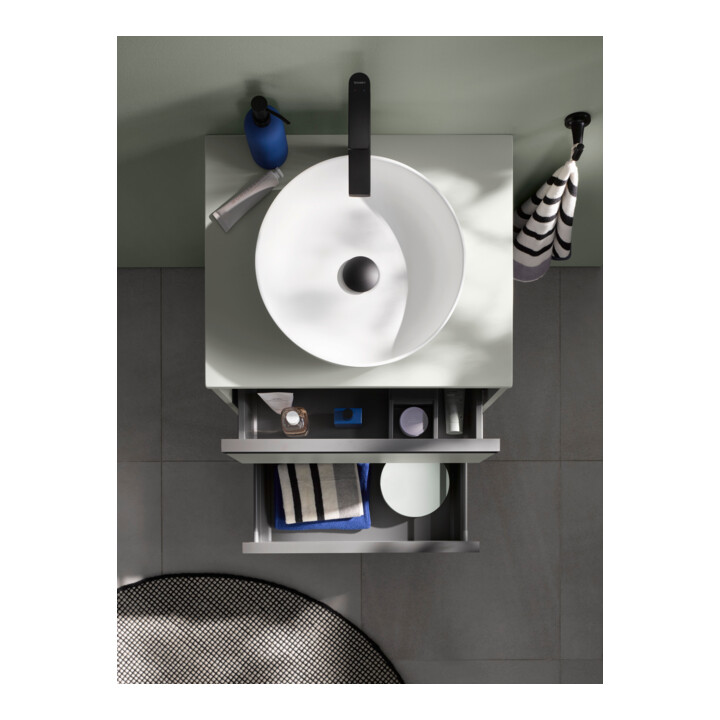 Duravit Lavabo à poser DuroCast + Sivida d 40 cm, I.Fa w m, Couleur ext. vert pâle ma