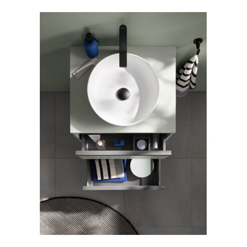 Duravit Lavabo à poser DuroCast + Sivida d 40 cm, I.Fa w m, Couleur ext. vert pâle ma