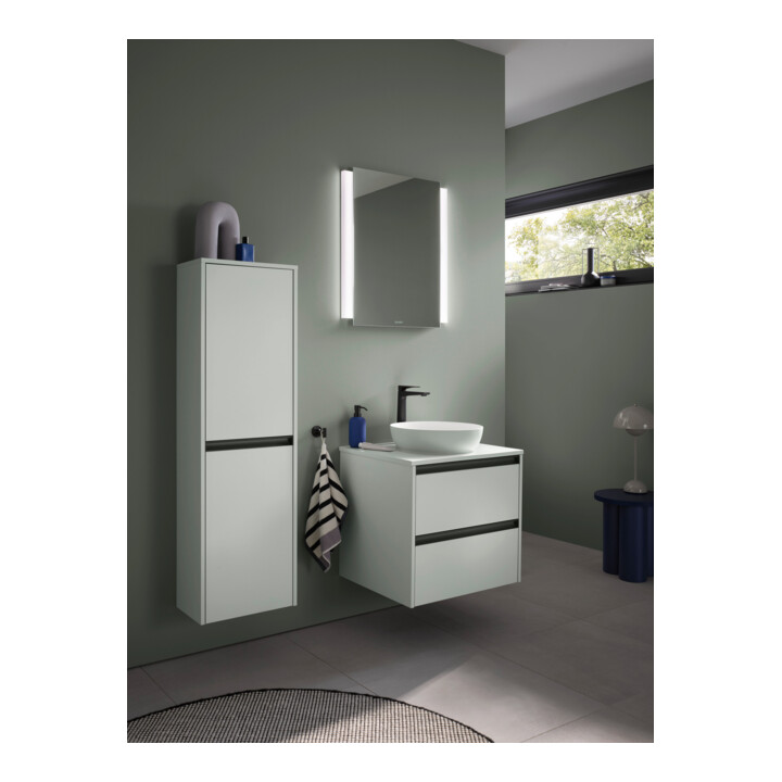 Duravit Lavabo à poser DuroCast + Sivida d 40 cm, I.Fa w m, Couleur ext. vert pâle ma