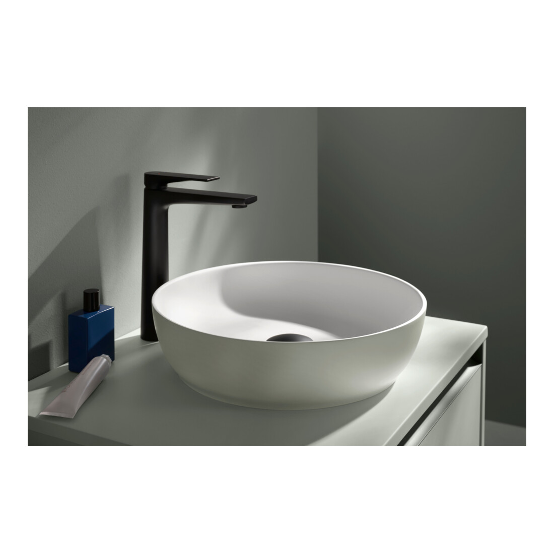 Duravit Lavabo à poser DuroCast + Sivida d 40 cm, I.Fa w m, Couleur ext. vert pâle ma