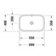 Duravit Lavabo à poser Happy D.2 60x40 cm, fermé, sans trou robinet, avec trop-plein, blanc-5