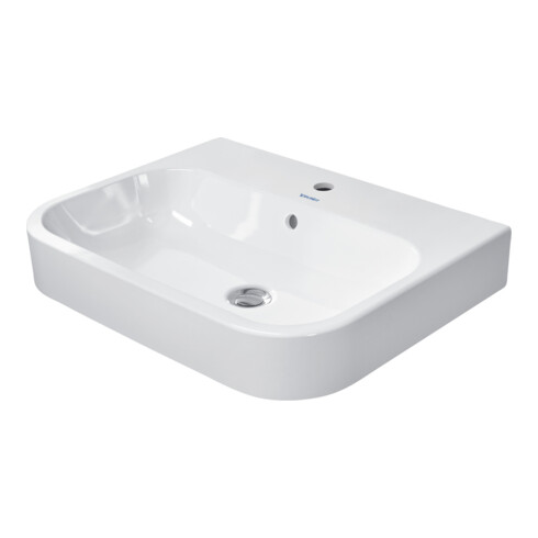 Duravit Lavabo à poser Happy D.2 60x46 cm, fermé, avec trop-plein, blanc
