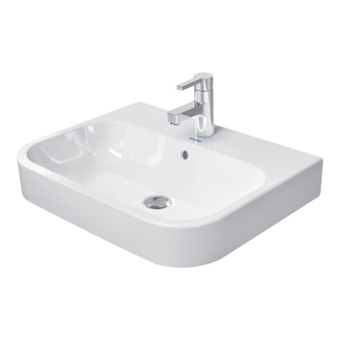 Duravit Lavabo à poser Happy D.2 60x46 cm, fermé, avec trop-plein, blanc