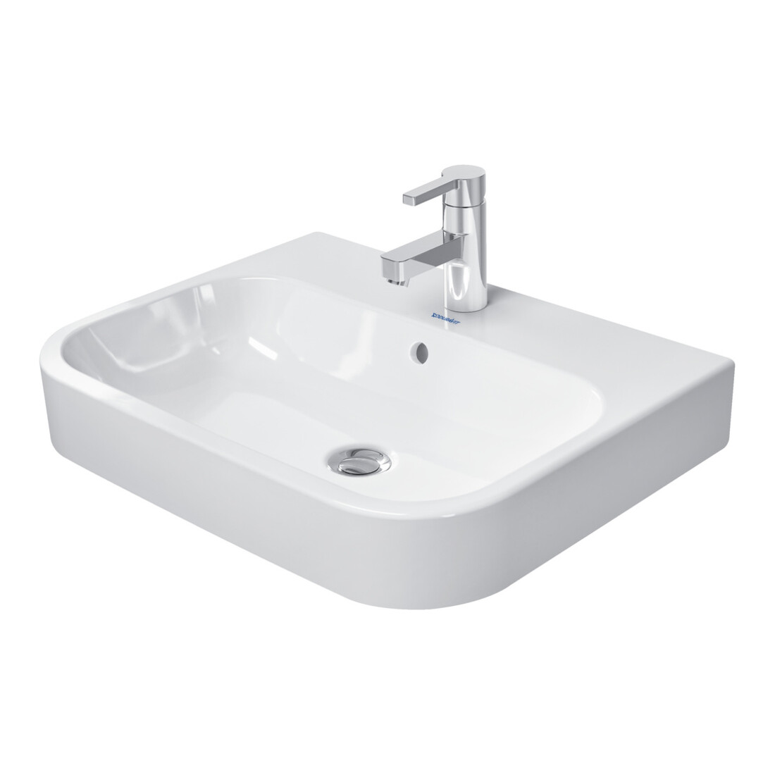 Duravit Lavabo à poser Happy D.2 60x46 cm, fermé, avec trop-plein, blanc