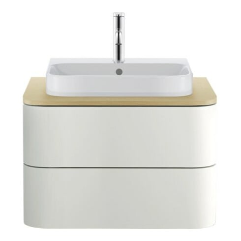 Duravit Lavabo à poser Happy D.2 Plus 50x40 cm, fermé, avec trop-plein, blanc